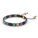 Shamballa Jewels - Rose Gold Champagne Diamond, Tanzanite, Turquoise & Ceramic 6mm Lock Bracelet - D242545 - Frost Fratelli