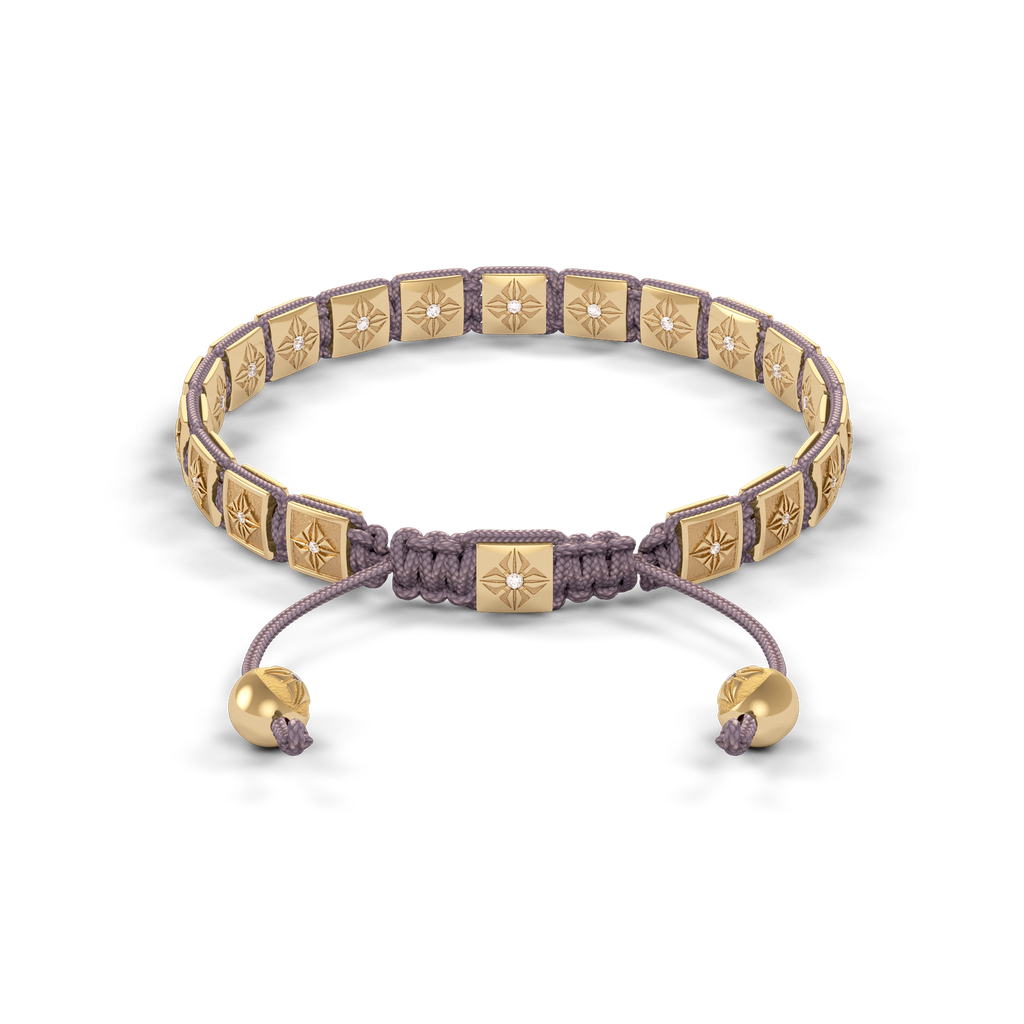 Shamballa Jewels - Yellow Gold White Diamond 6mm Lock Bracelet - D244920 - Frost Fratelli #2