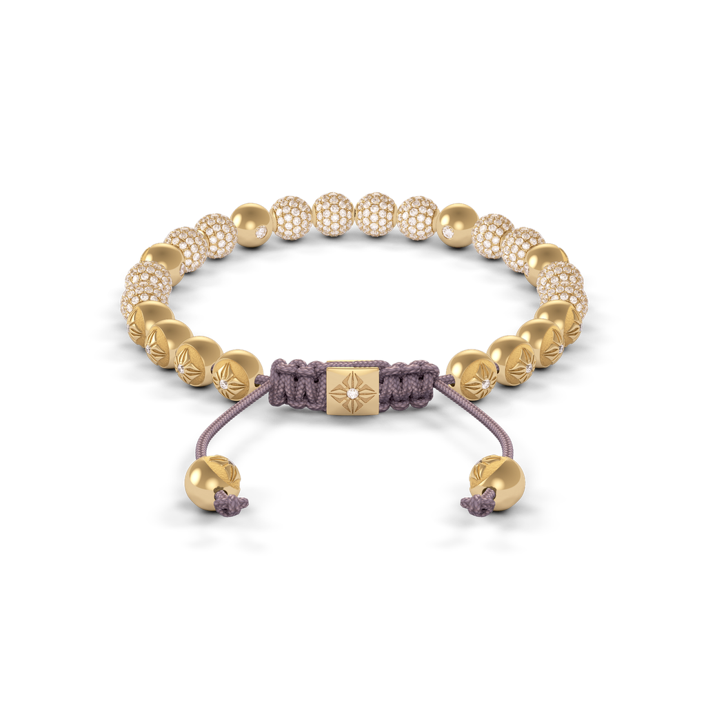 Shamballa Jewels - Yellow Gold White Diamond 6mm Non-Braided Bracelet - D244918 - Frost Fratelli #2