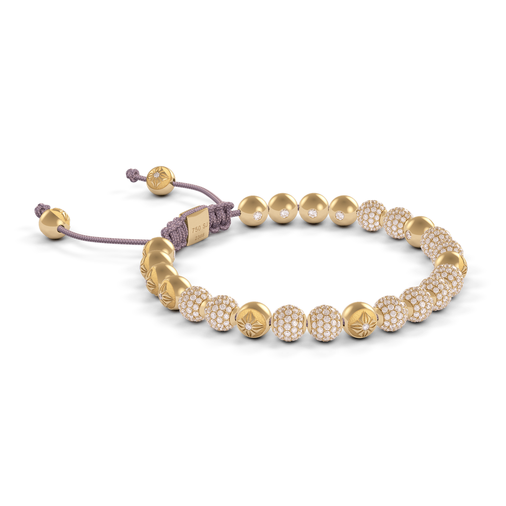 Shamballa Jewels - Yellow Gold White Diamond 6mm Non-Braided Bracelet - D244918 - Frost Fratelli #3