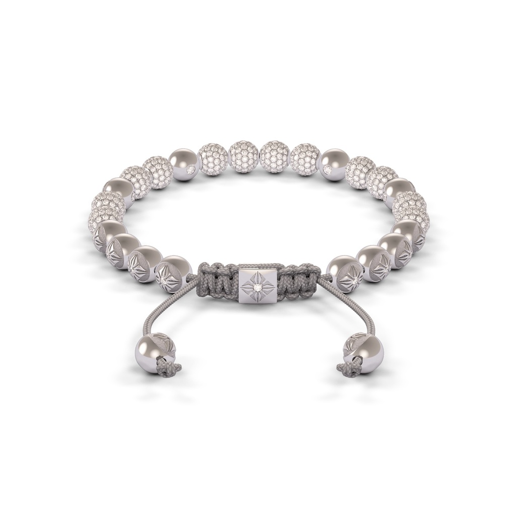 Shamballa Jewels - White Gold White Diamond 6mm Non-Braided Bracelet - D202317 - Frost Fratelli #2