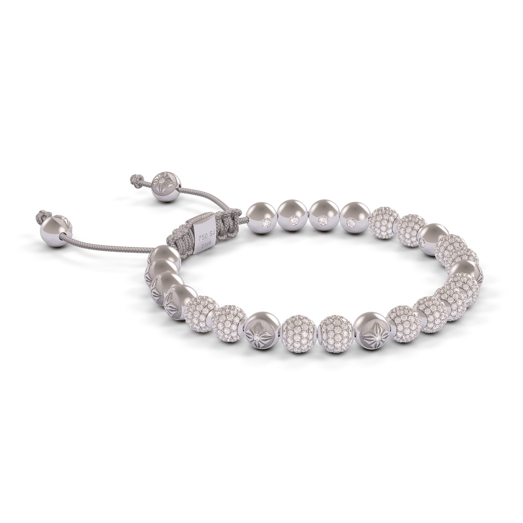 Shamballa Jewels - White Gold White Diamond 6mm Non-Braided Bracelet - D202317 - Frost Fratelli #3
