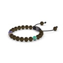 Shamballa Jewels - Black Gold & Rose Gold White Diamond SOS Bracelet - - Frost Fratelli (Right View)
