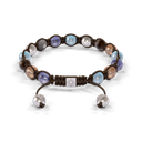 Shamballa Jewels - White Gold Brown Diamond, Blue Sapphire, Aquamarine, Tanzanite & White Diamond 8mm Braided Bracelet - D253516 - Frost Fratelli #2