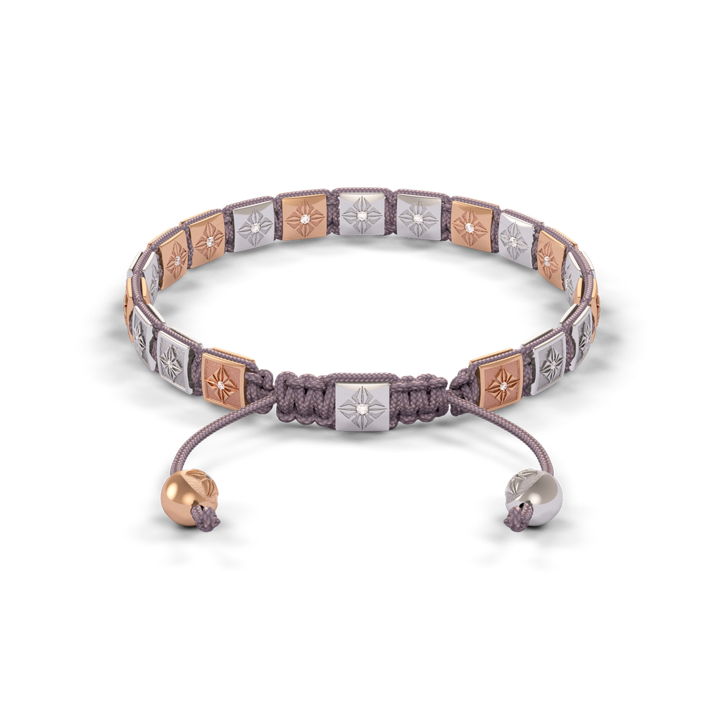 Shamballa Jewels - White Gold & Rose Gold White Diamond 6mm Lock Bracelet - D253670 - Frost Fratelli #2