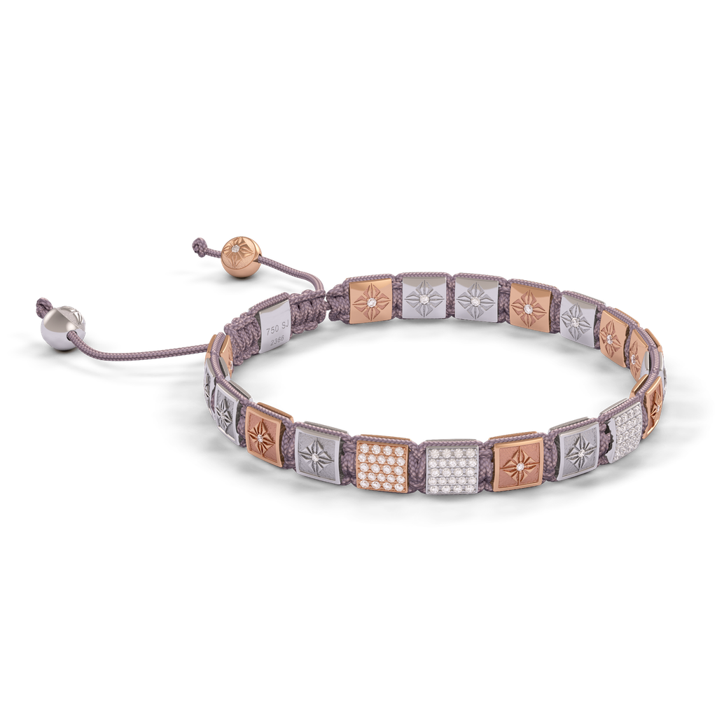 Shamballa Jewels - White Gold & Rose Gold White Diamond 6mm Lock Bracelet - D253670 - Frost Fratelli #3