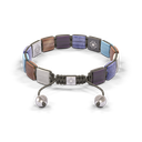 Shamballa Jewels - Black Gold & White Gold White Diamond, Aquamarine, Tanzanite, Grey Moonstone, Amethyst & Brown Moonstone 10mm Lock Bracelet - D253520 - Frost Fratelli #2