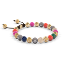 Shamballa Jewels - Yellow Gold White Diamond, Emerald, Coral, Pink Greenland Sapphire, Turquoise, Blue Sapphire & Yellow Opal 8mm Non-Braided Bracelet - D252551 - Frost Fratelli #3