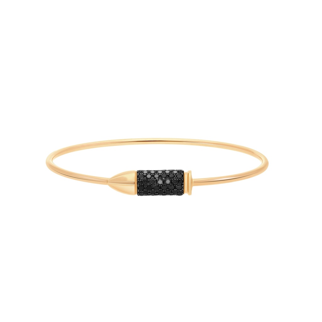 Akillis Rose Gold Bang Bang Black Diamond Flex Bracelet