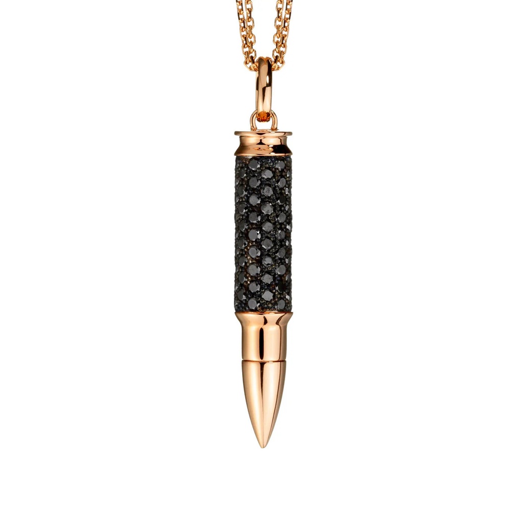 Akillis Rose Gold Fatal Attraction Black Diamond Necklace PFA0030-NS