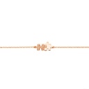Akillis Rose Gold Mini Puzzle Duo Diamond Chain Bracelet BMP0013-NS