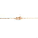 Akillis Rose Gold Mini Puzzle Duo Diamond Chain Bracelet BMP0015-NS-15cm