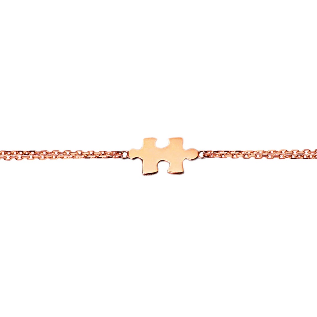 Akillis Rose Gold Puzzle Chain Bracelet BPZ0032-NS