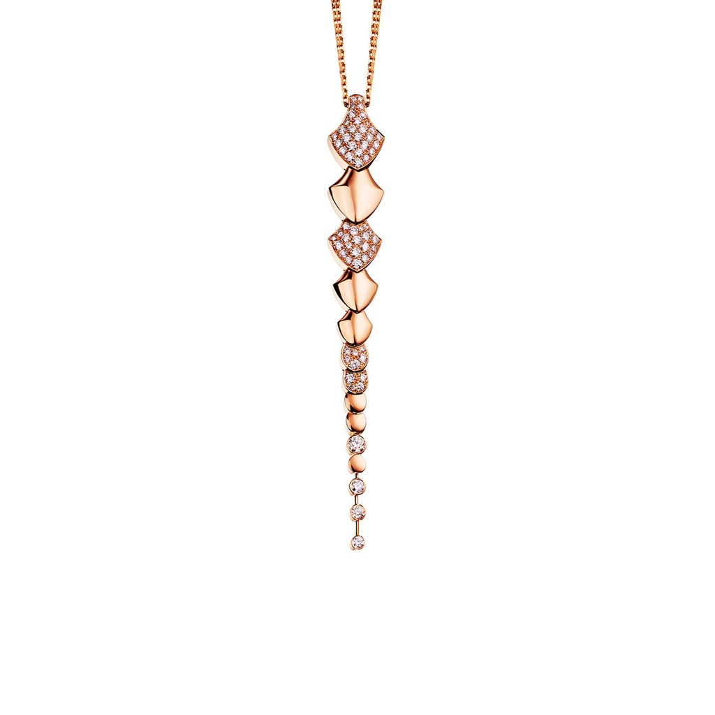 Akillis Rose Gold Python Diamond Necklace PPY0013-NS
