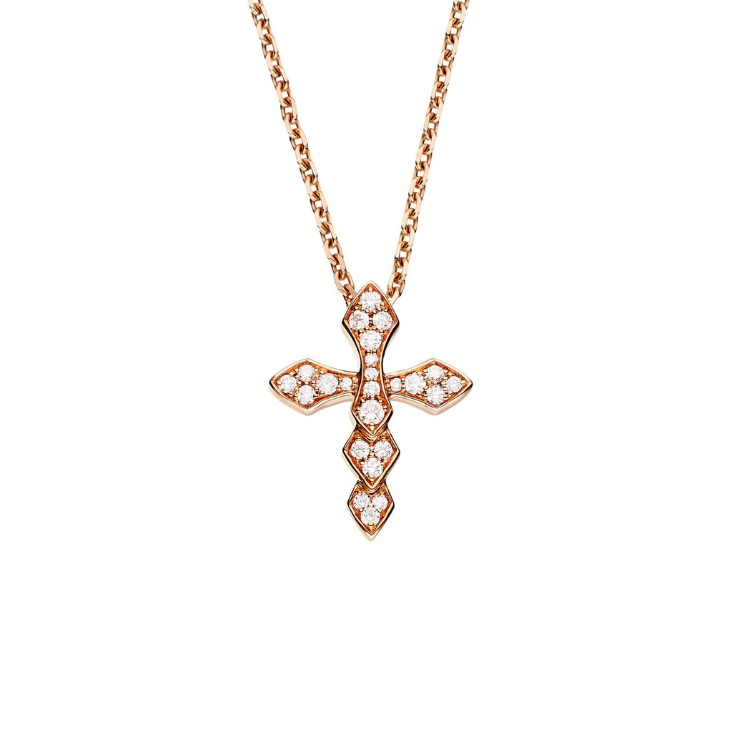 Akillis Rose Gold Python Diamonds S Necklace PPY0020-NS