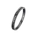 Akillis Titanium Capture Me Black Diamond Bangle Bracelet