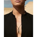 Akillis Titanium Tattoo Black Diamond Necklace PTA0001-NS #2