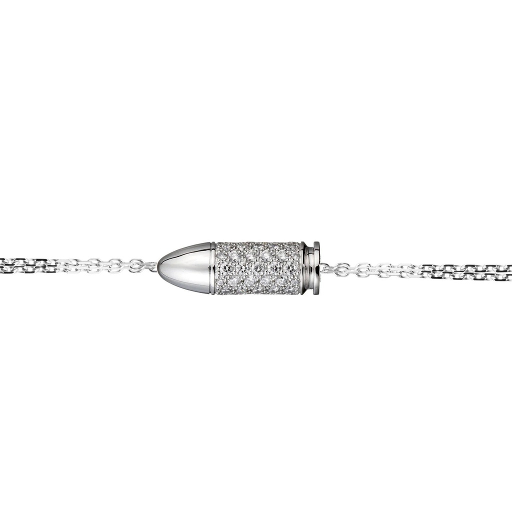 Akillis White Gold Bang Bang Diamond Chain Bracelet BBB0012-NS