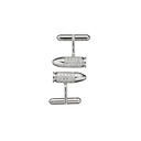 Akillis White Gold Bang Bang Diamond Cufflinks CBB0003-NS