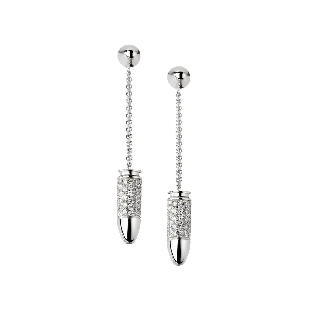 Akillis White Gold Bang Bang Diamond Earrings EBB0001-NS