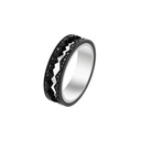 Akillis White Gold Capture In Motion Black Diamond Ring