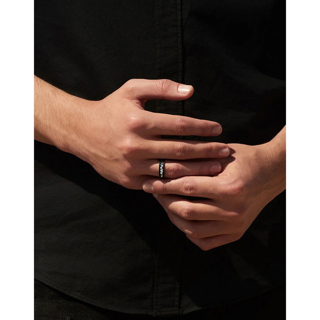 Akillis White Gold Capture In Motion Black Diamond Ring #2