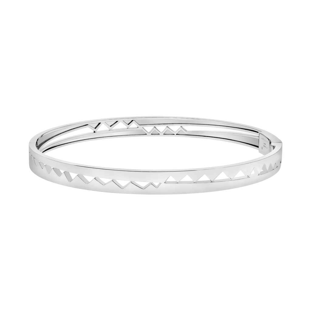 Akillis White Gold Capture Me Bangle Bracelet