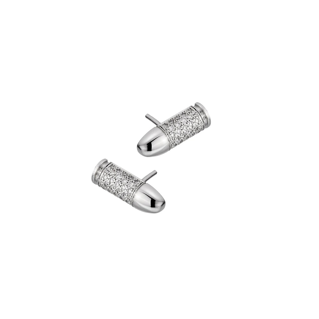 Akillis White Gold Mini Bang Bang Diamond Earrings EMB0002-NS