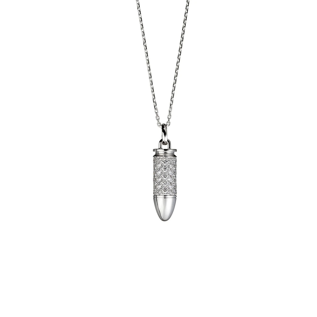 Akillis White Gold Mini Bang Bang Diamond Necklace PMB0008-NS