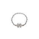 Akillis White Gold Mini Puzzle Diamond Chain Ring