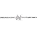 Akillis White Gold Puzzle Diamond Chain Bracelet BPZ0018-NS-15cm