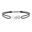 Akillis White Gold Puzzle Duo Diamond Cord Bracelet BPZ0038-NS-15cm