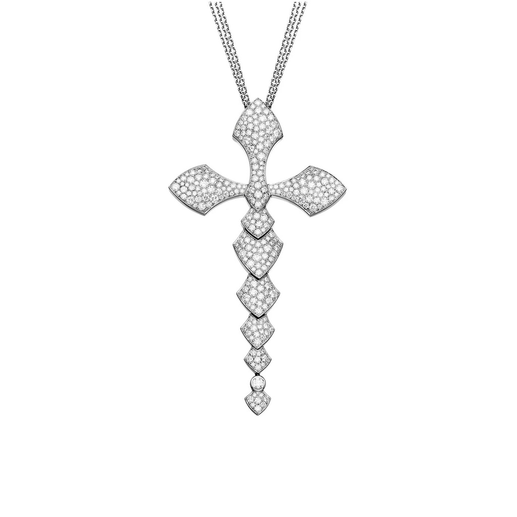Akillis White Gold Python Diamond L Necklace PPY0016-NS
