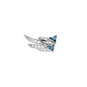 Akillis White Gold Spread Your Wings Topaz Diamond Earring ECR0014-NS