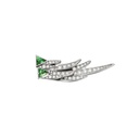 Akillis White Gold Spread Your Wings Tsavorite Diamond Earring ECR0009-NS
