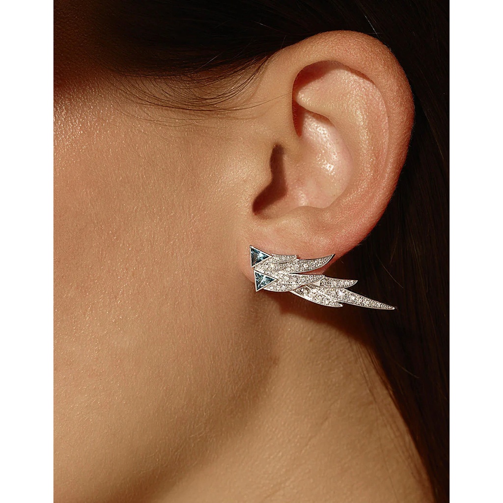 Akillis White Gold Spread Your Wings Tsavorite Diamond Earring ECR0009-NS #3