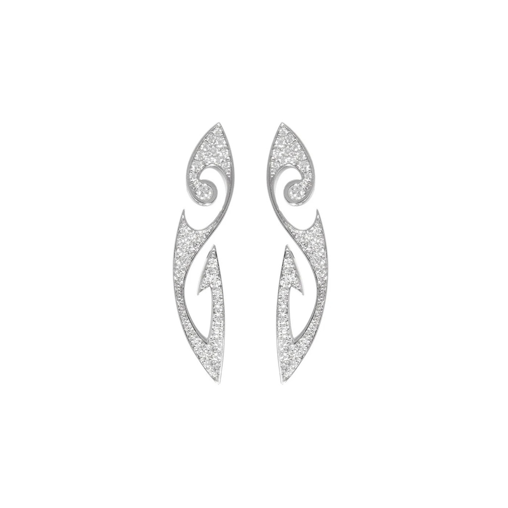 Akillis White Gold Tattoo Diamond Earrings ETA0003-NS