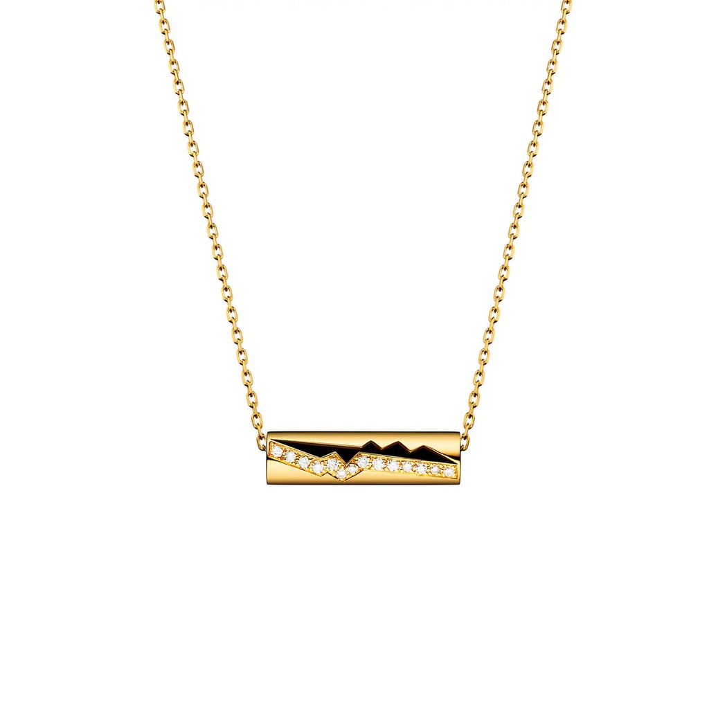 Akillis Yellow Gold Capture Amulet Diamonds Necklace PCA0034-NS