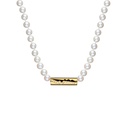 Akillis Yellow Gold Capture Amulet Pearls Necklace PCA0036-NS