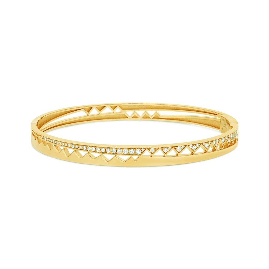 Akillis Yellow Gold Capture Me Diamond Bangle Bracelet