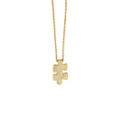 Akillis Yellow Gold Mini Puzzle Diamond Necklace PMP0016-NS