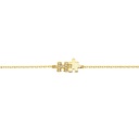 Akillis Yellow Gold Mini Puzzle Duo Diamond Chain Bracelet BMP0010-NS-15cm