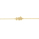 Akillis Yellow Gold Mini Puzzle Duo Diamond Chain Bracelet BMP0012-NS-15cm