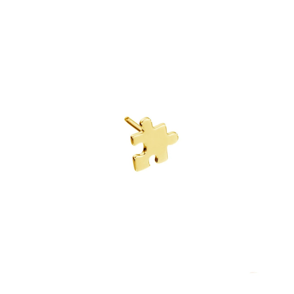 Akillis Yellow Gold Mini Puzzle Earring EMP0010-NS