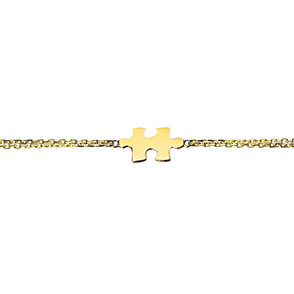 Akillis Yellow Gold Puzzle Chain Bracelet BPZ0031-NS