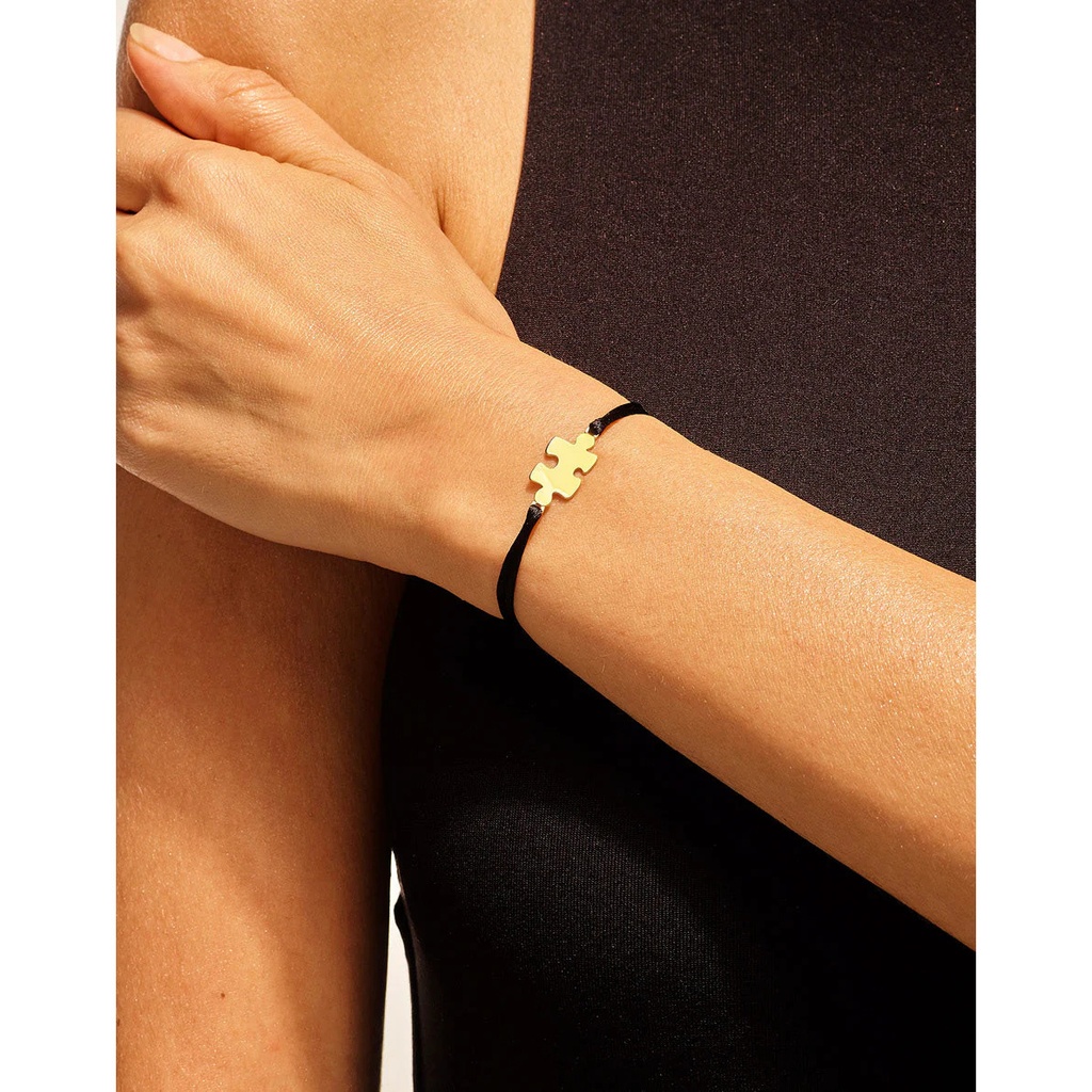 Akillis Yellow Gold Puzzle Cord Bracelet BPZ0035-NS #2