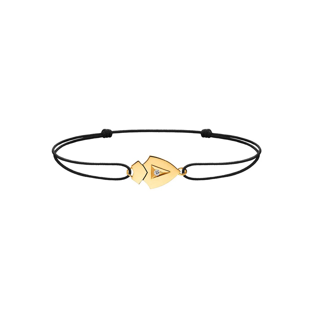 Akillis Yellow Gold Python Diamond Cord Bracelet BPY0031-NS-15cm