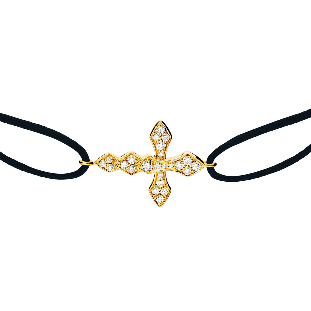 Akillis Yellow Gold Python Diamonds Cord Bracelet BPY0026-NS-15cm #2