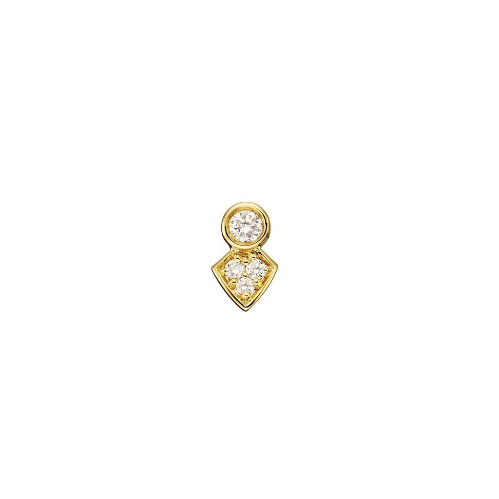 Akillis Yellow Gold Python Diamonds Earring EPY0030-NS