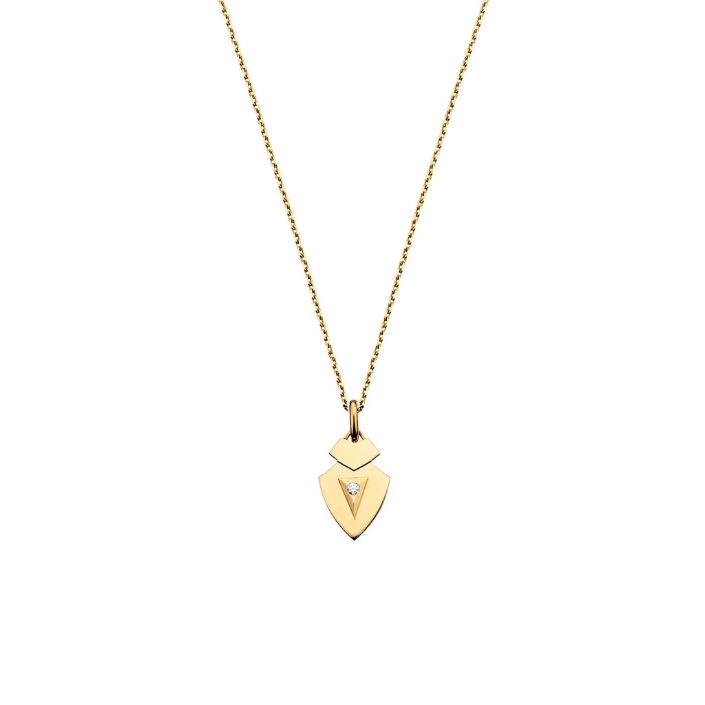 Akillis Yellow Gold Python Diamonds Necklace PPY0026-NS